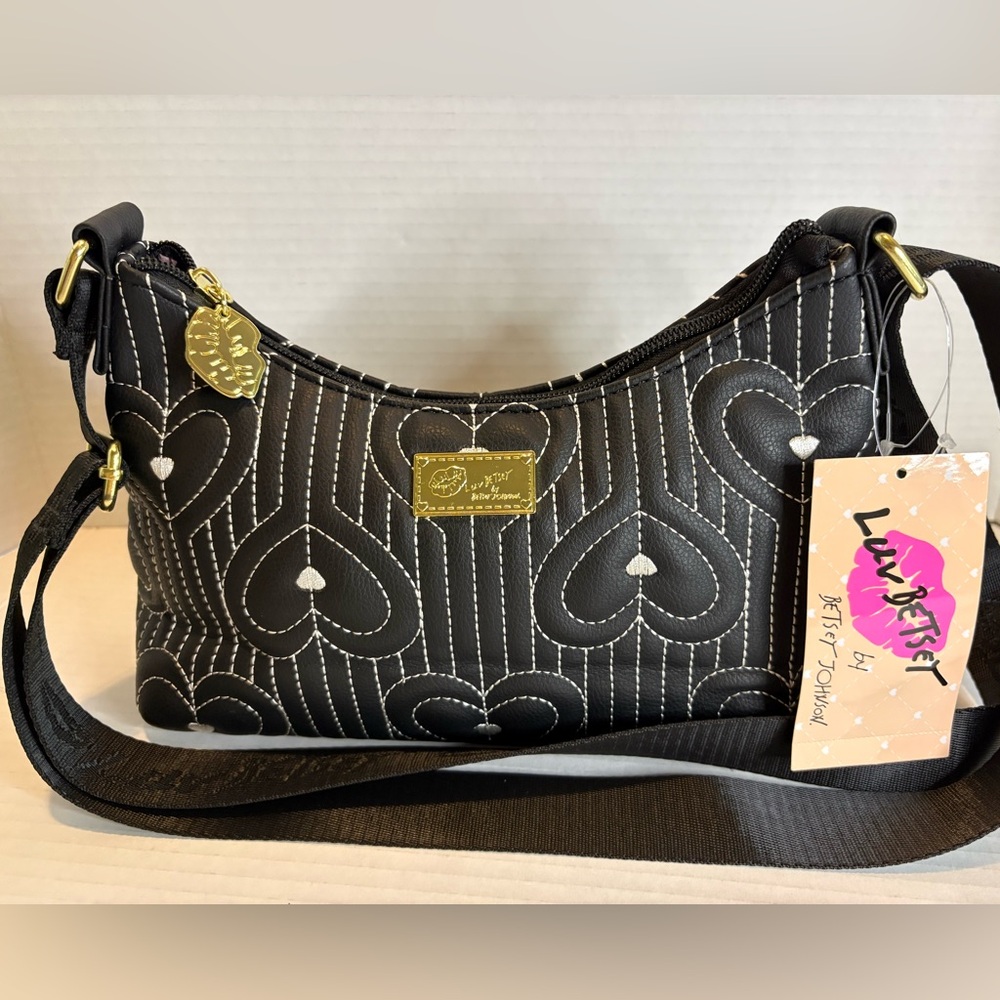 Betsey Johnson Heart-Quilted Crossbody Bag - Picture 4 of 11